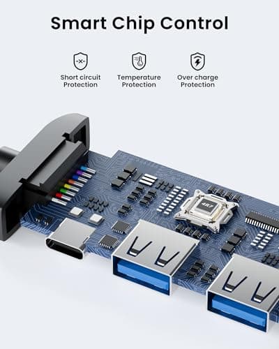 Glomtheia USB C Hub Docking Station Dual Monitor for Laptop, MacBook Air/Pro Dock Adapter Multiport Dongle with 2 HDMI Ports 4K 60Hz, 100W PD Charging, 3 USBA 3.0 & USBC 7