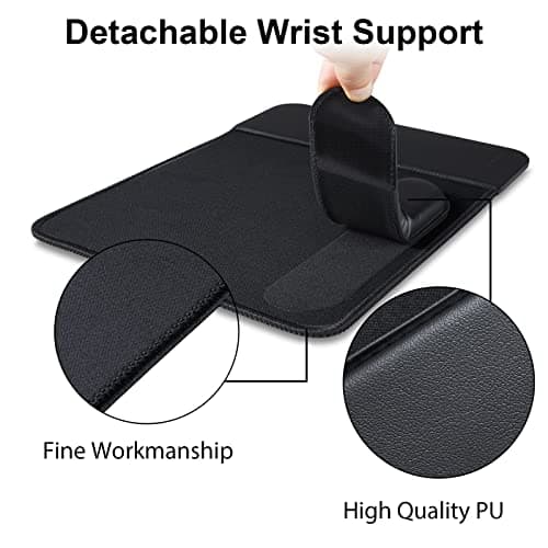 15W Wireless Charging Mouse Pad with Wrist Support, Fast Qi Wireless Charger Mouse Mat for iPhone 16/15/14/13/12/12 Pro/11/11Pro/XR/Xs/X, Samsung Galaxy S10/S9/S8 Plus Note 9/8 Multiple Devices 5
