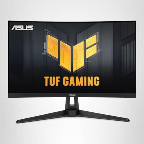 ASUS TUF Gaming VG27VH1B 27” Curved Monitor, 1080P Full HD, 165Hz (Supports 144Hz), Extreme Low Motion Blur, Adaptive-sync, FreeSync Premium, 1ms, Eye Care, HDMI D-Sub, Black 9