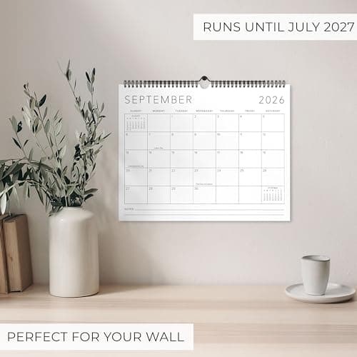 Beautiful 2026 Wall Calendar - Runs from January 2026 until July 2027 - Large 14.5" x 11.5" Office Wall Calendar for Easy Organizing 8