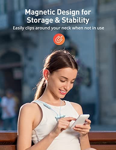 Gsoemon Bluetooth Headphones, Bluetooth 5.2 Stereo aptX Wireless Earbuds Bass Magnetic Neckband IPX7 Waterproof Open Earbuds Bulit-in Mic with 24H Playtime, Lightweight Earphones for Sport, Gym, Blue 5