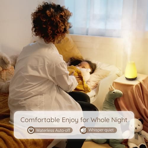 Aromatherapy Essential Oil Diffuser for Room: Air Humidifier Aroma Scent Cool Mist Diffusers Colorful Light Cute Mini Small Waterless Auto Off Ultrasonic for Home Bedroom 7