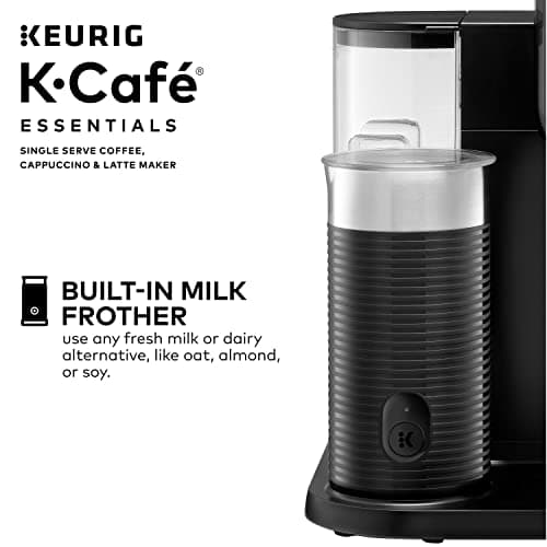 K-Cafe Essentials Single Serve K-Cup Pod Coffee, Latte and Cappuccino Maker, Black 8