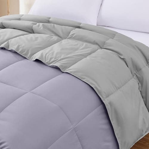 Modern Threads Down Alternative Reversible Comforter Purple/Silver Queen 5