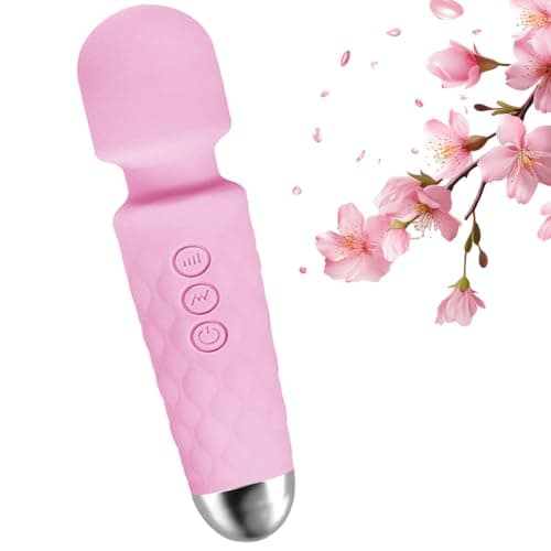 GWWJGSN Portable Wireless Massager - 8 Speeds, 20 Modes, 3-Second Press to Power On, for Neck, Back, Arms, Legs Muscle Relaxation (Rose Pink)