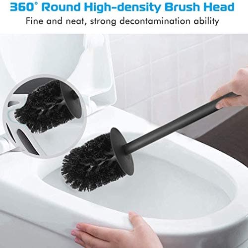 BGL Stainless Steel 304 Black Toilet Bowl Brush and Holder Set Cleaning Tool Holder with Toilet Brush 4