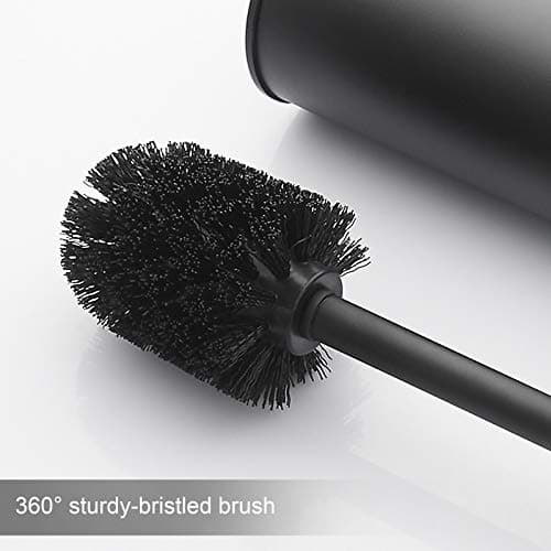 BGL Stainless Steel Toilet Brush with Holder, 2 Black Bristle Heads 6