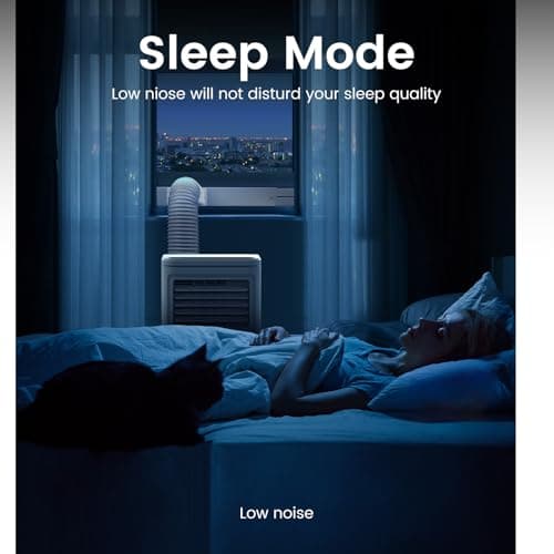 8000 BTU Portable Air Conditioners for Room up to 350 Sq. Ft, 3-in-1 Mini AC Unit for Bedroom with Dehumidifier & Fan Mode, Remote Control, Sleep Mode, 24H Timer 5