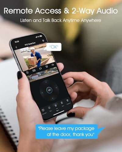 ANRAN Solar Security Cameras Wireless Outdoor,2K Cameras for Home Security with Fixed Solar Panel, 360° PTZ for Home Surveillance,2.4G WiFi, PIR Human Detection, 3MP Color Night Vision, 2 Pack 5