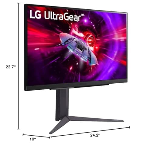 LG 27GR83Q-B 27-inch Ultragear QHD (2560x1440) IPS Gaming Monitor, 240Hz, 1ms, DisplayHDR 400, G-Sync AMD FreeSync Premium, HDMI 2.1 DisplayPort, 4-Pole HP Out DTS GP:X, Tilt/Height/Pivot Stand, Black 13