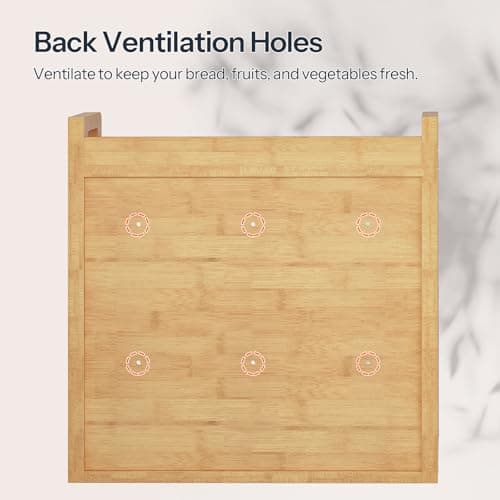 HOOBRO Bread Box, Bamboo Bread Box for Kitchen Countertop, 2-Tier Roll-Top Bread Bin, Food Storage Box, Bamboo Storage Cabinet with Handles, for Kitchen, Dining Room, Natural YL15MB01 8