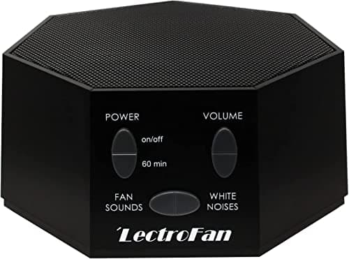 Adaptive Sound Technologies LectroFan Classic White Noise Machine - Compact Sleep Sound Machine for Bedroom, Travel, Study and More - 20 Non-Looping Fan & White Noise Variations - Black