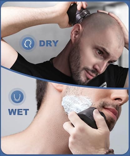 GLLAVA Head Shavers for Bald Men, 10000 RPM High-Speed 6D Magnetic Razor, IPX8 Waterproof Wet/Dry Shaving, Hypoallergenic Blades, LED Display & Storage Case 6