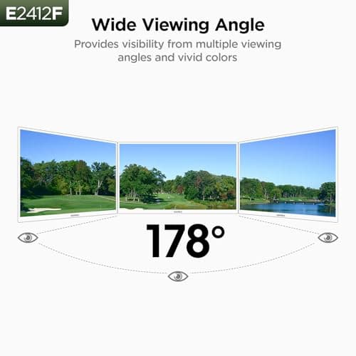 KOORUI 24-inch Computer Monitor Full HD 1920 x 1080p 100Hz VA Display 4000:1 Contrast Ratio with HDMI VGA, TÜV Rheinland Certified, 100 x 100 mm VESA Mountable, Ultra-Slim Design, Tilt, Black, E2412F 8