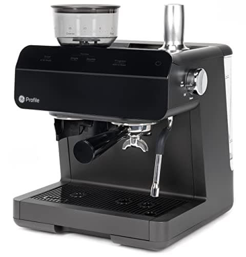 Profile GE Semi Automatic Espresso Machine + Steam Frother | Italian-Made 15 Bar Pump for Balanced Extraction | 15 Adjustable Grind Size Levels | WiFi Connected for Drink Customization | Black 9