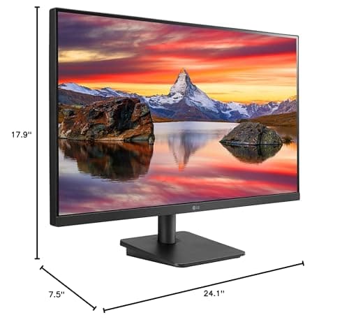 LG 27MP400-B 27” Full HD (FHD) (1920 x 1080) IPS Display with 3-Side Virtually Borderless Design & Mountable Monitor, 75hz, AMD FreeSync and OnScreen Control – Black 9
