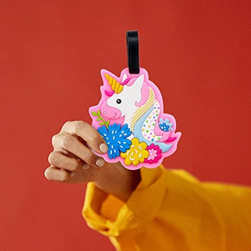 Unicorn Luggage Tag - Colorful Luggage Tag for Travel Women,Funny Kids Backpack Suitcase Tag Cute Clear,Name ID Identifier Durable 6