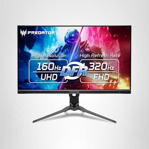 Acer Predator Gaming Monitor | 27" UHD 3840 x 2160 IPS | AMD FreeSync Premium | Up to 320Hz with DFR | Up to 0.5ms | VESA DisplayHDR400| DCI-P3 90% | Display Port 1.4 & 2 x HDMI 2.1 | XB273K V5bmiiprx 16