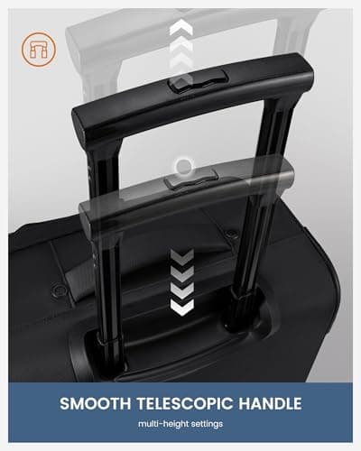 Carry On Luggage 22x14x9 Airline Approved, 22-Inch Suitcases with Spinner Wheels, Softside Carry-on Luggage with TSA Lock for Men Women Business Trip, Lightweight Large Capacity Luggage for Travel 7