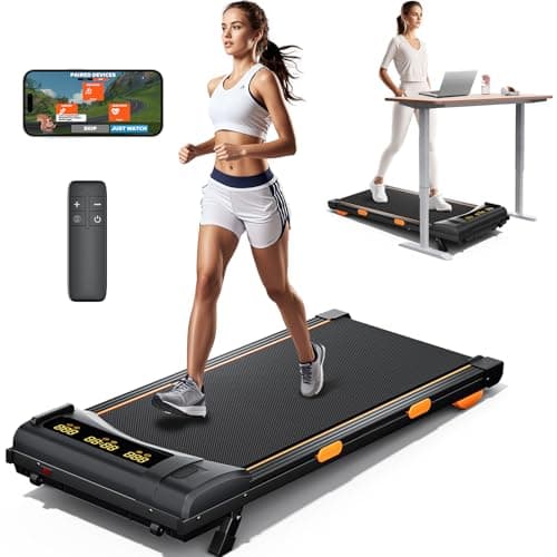 Walking Pad with Incline, Under Desk Treadmill for Home Office, 2.5HP Compact Portable Small Treadmill Save Space, 3 in 1 Mini Running Pad with APP and LED Display, 300lbs Capacity