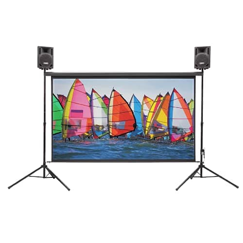 Indoor/Outdoor Theater Kit | Silverscreen Series System | Projection Screen with 1080pHD Savi 4000 Lumen Projector, Sound System, Streaming Device w/WiFi (SS-100) 6