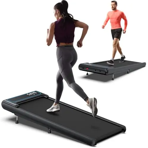 COZYINN 10% Incline Walking Pad - 2.5HP 4MPH 265+lb Capacity Treadmills for Home, Portable Foldable Adjustable Incline Treadmill with Mute Control, Works with KINOMAP