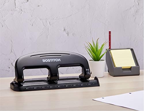 Bostitch Office EZ Squeeze 20 Sheet Standard 3 Hole Punch, Metal Construction, Silver/Black (HP20) 7