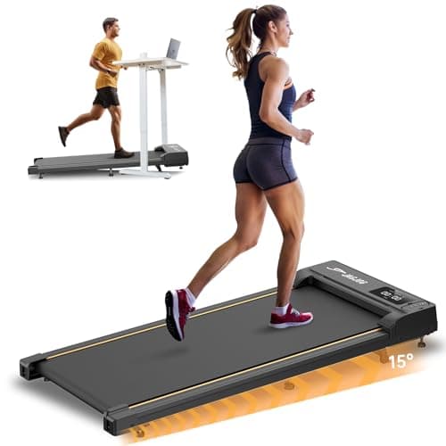 Walking Pad Treadmill with Incline, 4 in 1 Under Desk Treadmills for Home Office, 2.5HP Low Noise 265LB Capacity Portable Treadmill with Remote Control for Walking Jogging Running (Black)