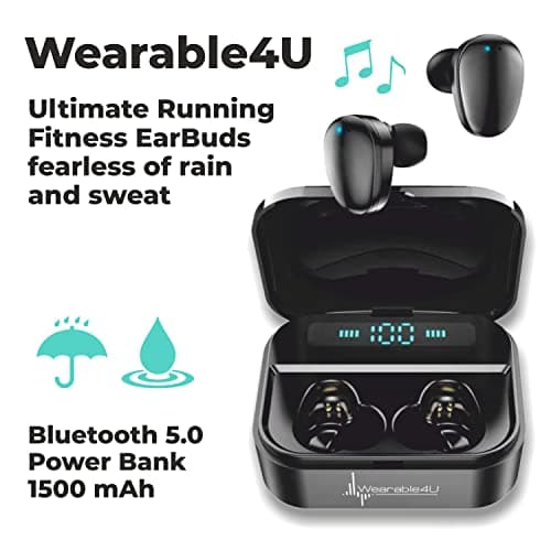 Wearable4U Garmin Forerunner 265 Music GPS Running 46 mm Smartwatch, Black with AMOLED 1.3 in Touchscreen Display Black Earbuds Bundle 6