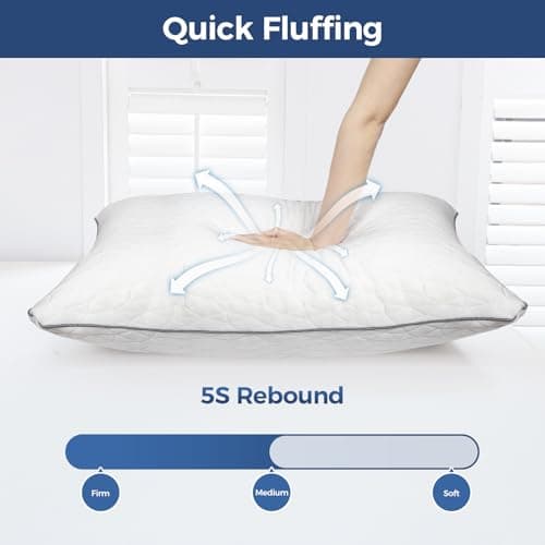 Mooppom Cooling Pillows for Sleeping, Shredded Memory Foam Cooling Pillow for Hot Sleepers, Cool Bed Pillows for Side Back Stomach Sleepers(Queen) 6