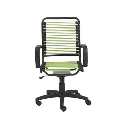 Euro Style Bradley Bungie Office Chair | Two-Lock Tilt with 360° Swivel | Adjustable Height | Blends Functionality for Home and Business Needs | Green with Graphite Frame and Black Base