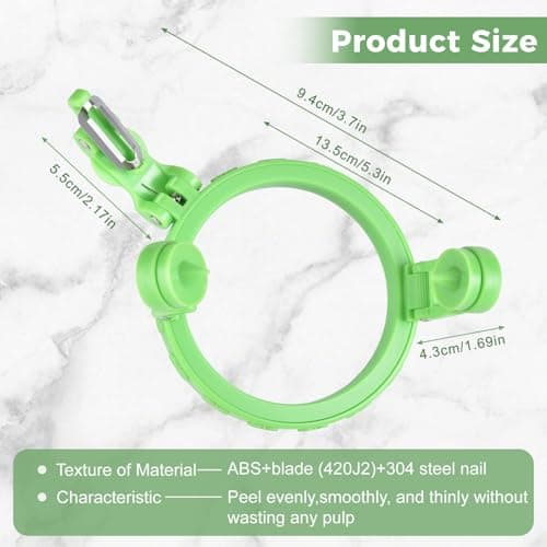 Portable Handheld Apple Peeler,New Upgraded Adjustable Fruit Peeler,Quickly Peeling Machine for Fruits,Mini Kitchen Peelers for Potato,Apple,Pear,Peach (1, Green) 6