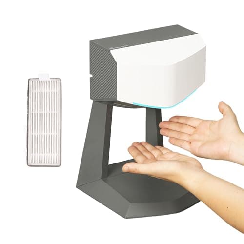 REVSQUARED Hand Dryer with Accessory Stand & HEPA Filter for Commercial/Residential (Home) Use - Compact, Portable, High Speed, UL/ETL Listed (Arctic White Bundle)