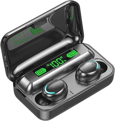 MOYAWSDGN Wireless Earphones, Wireless Earbuds, HiFi Stereo, Bluetooth 5.3 Touch Control Noise Rduction Headphones, Mini Eear Buds Mic in-Ear Headphones IP7 Waterproof Led Display for Smartphone