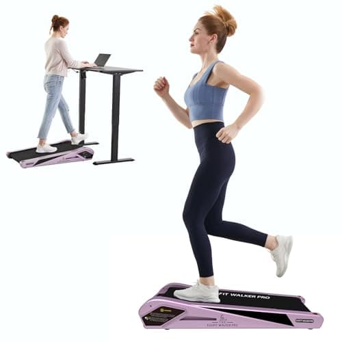 Egofit Walker Pro M1 Sakura Pink Smallest Under Desk Electric Walking Treadmill for Home, Small & Compact Treadmill to Fit Desk Perfectly and Home & Office with APP & Remote Control