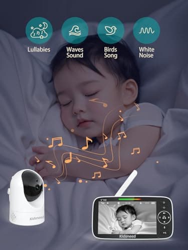 Kidsneed 5" Split Baby Monitor with 2 HD 720P Cameras 6