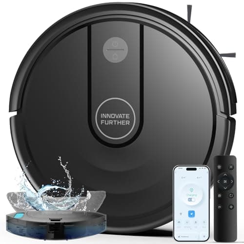 Robotic Vacuum Cleaner : 3-in-1 Robot Vacuum and Mop Combo, 4000Pa Suction, 2.87" Slim Robot Vacuum for Under Furniture, Beds, Smart Navigation, App Alexa Control for Hard Floors & Low-Pile Rugs
