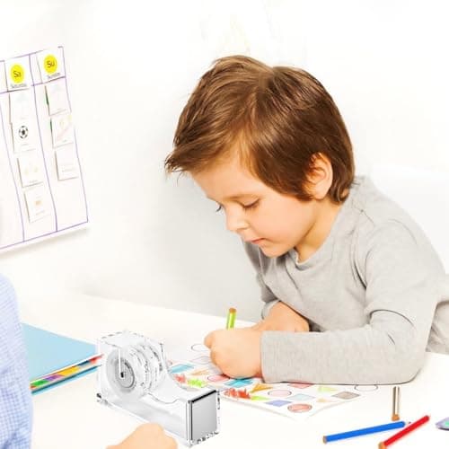 MATEPLUS Acrylic Tape Dispenser, Transparent Office Tape Dispenser Desk, Non-Slip Rubber Holder Buttom, Morden Accessory for Stylish Desk at Home, School, Office-Silver 6