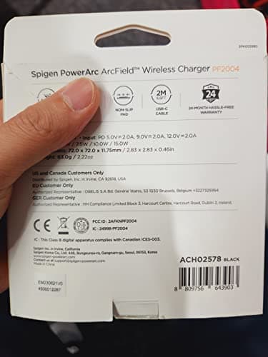 Spigen Wireless Charger, Fast 15W Wireless Charging Pad for Qi Enabled Galaxy S24 Ultra Plus Z Fold Flip 5 4 3 S23 S22 FE Note 20 Pixel 8 Pro Fold 7 6 iPhone 15 14 13 12 SE Max [No Adapter Included] 8
