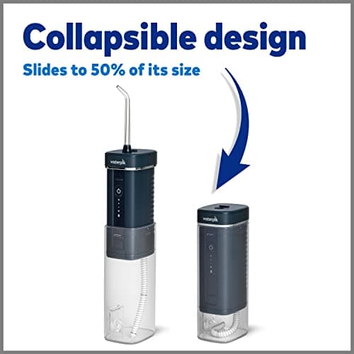 Waterpik Cordless Slide Professional Water Flosser, Portable Collapsible for Travel and Storage, with Travel Bag and 4 Tips, ADA Accepted, Rechargeable and Waterproof, Midnight Blue WF-17CD013-4 6