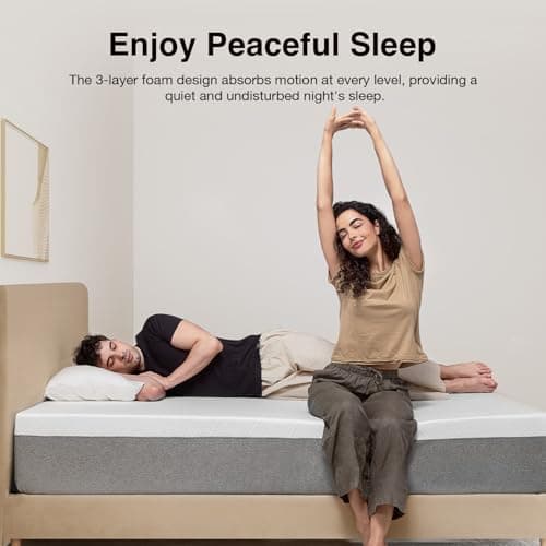Novilla Queen Size Mattress, 12 Inch Gel Memory Foam Mattress for Cool Night & Pressure Relief, Medium Plush Feel with Motion Isolating, Bliss 6