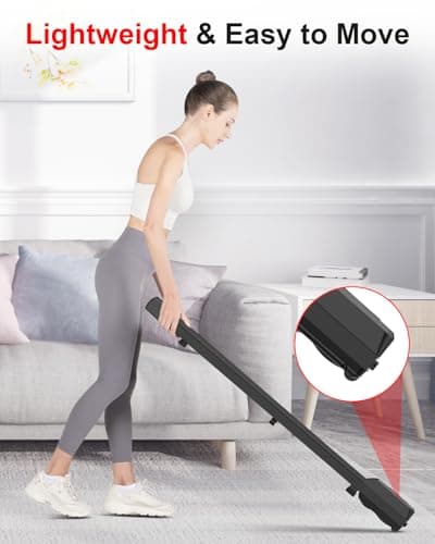 HomeFitnessCode Walking Pad, 5MPH Under Desk Portable Treadmill for Home Office, Compact & Small, Ultra Quiet<45dB with 300+ Lb Capacity, Remote Control, LCD Display, BK-FBM 5