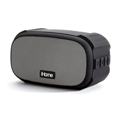 iHome Weather Tough Water & Shock Resistant Bluetooth Portable Speaker with Long Life 18 Hour Mega Battery, Portable, Loud Volume with Carry Loop, iP46 Rated