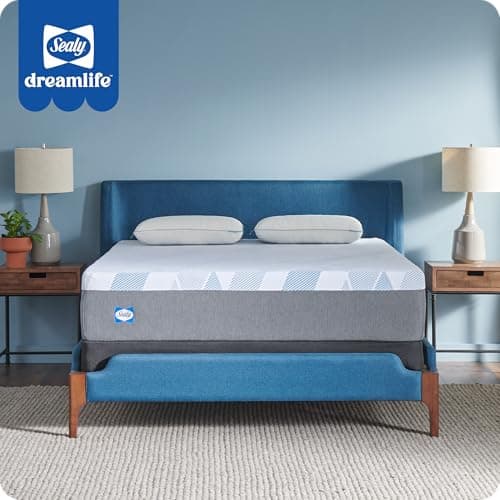 Sealy Dreamlife 12” Hybrid Mattress-in-a-Box, California King, SealyComfort Gel Memory Foam, SealyResponsive Encased Coils, Surface-Guard Technology 14