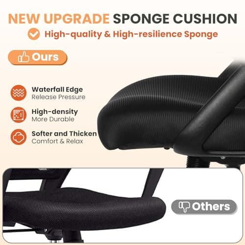 HYLONE Drafting Chair Adjustable, Tall Office Chair Lumbar Support Ergonomic Standing Desk Chair Heavy Duty Tall Drafting Stool for Artists with Footrest Home Office Drafting Stool 6