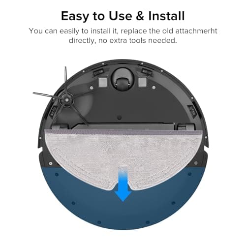 roborock 2 Pack Microfiber Mop Cloths for Q 5, Q5 Pro, Q5 Pro+, Q7, Q7Max, Q8Max, Q8Max+, E Series, S5, S5 Max, S 6, S6 Pure, S6 MaxV Robot Vacuum Cleaner, Mop Pad Replacement Accessories 5