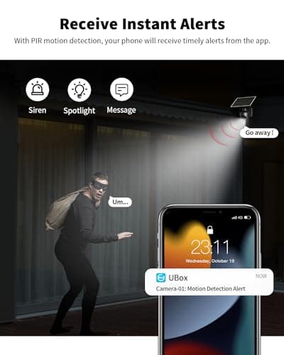 Oculview 4G LTE Cellular Security Camera with Built-in SIM Card, Unlimited Data Plan, 2K Live Video, Solar No WiFi Security Cam Outdoor 360° Full View, Color Night Vision, Motion Alert, Remote Access 6