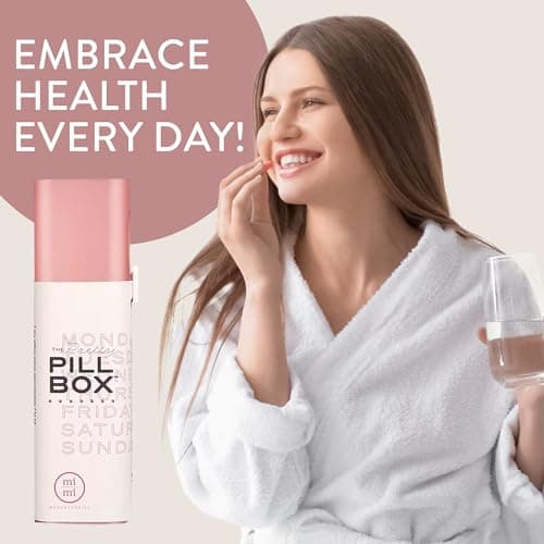 Mimi Medcessories - Pretty Pill Box Set - Stylish & Compact Daily Pill Organizer, Medication Pill Case, Pill Container for Vitamin Management, Pill Holder, Travel Essentials for Women & Men - Rose 5