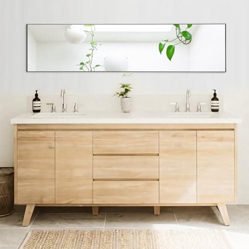 DUMOS Full Length Mirror with Stand, 59''×16'' Floor Mirror with Aluminum Alloy Frame for Bedroom, Standing Full Body Mirror with Shatter-Proof Glass for Wall, Living Room, Cloakroom, Rect-Black, 7