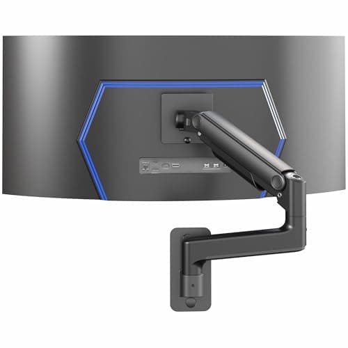 VIVO Premium Ultrawide Monitor Counterbalance Wall Mount for up to 49 inch Screens, Holds 44 lbs, Full Motion, Max VESA 100x100, Black, MOUNT-V101V